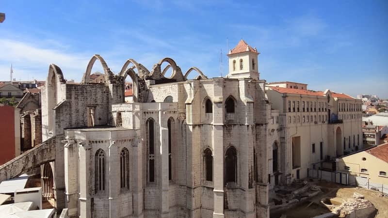 Convento do Carmo - Prontos Turísticos de Lisboa para visitar durante a JMJ Lisboa 2023